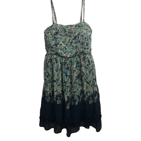 Lauren Conrad Spaghetti Strap Dress Ruffles at Hem - Picture 1 of 15